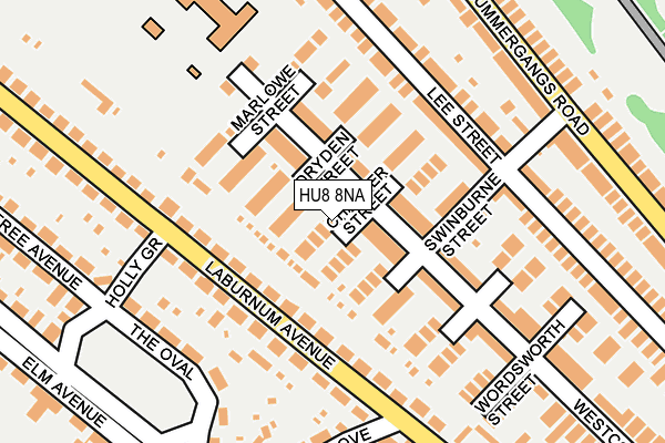 HU8 8NA map - OS OpenMap – Local (Ordnance Survey)