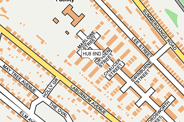 HU8 8ND map - OS OpenMap – Local (Ordnance Survey)