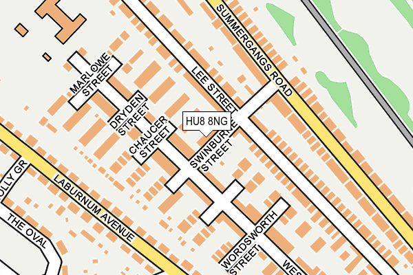 HU8 8NG map - OS OpenMap – Local (Ordnance Survey)