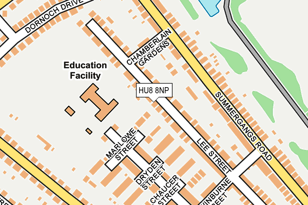 HU8 8NP map - OS OpenMap – Local (Ordnance Survey)