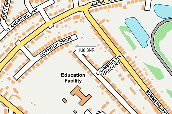 HU8 8NR map - OS OpenMap – Local (Ordnance Survey)