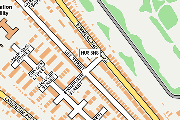 HU8 8NS map - OS OpenMap – Local (Ordnance Survey)