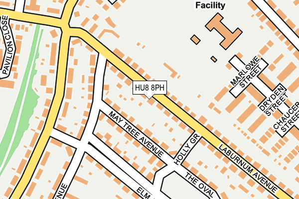 HU8 8PH map - OS OpenMap – Local (Ordnance Survey)