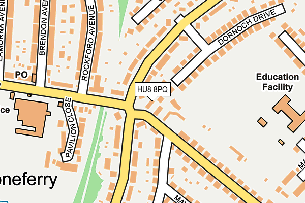 HU8 8PQ map - OS OpenMap – Local (Ordnance Survey)