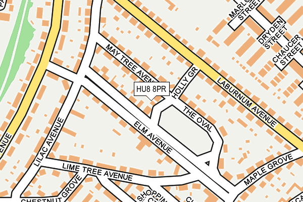 HU8 8PR map - OS OpenMap – Local (Ordnance Survey)