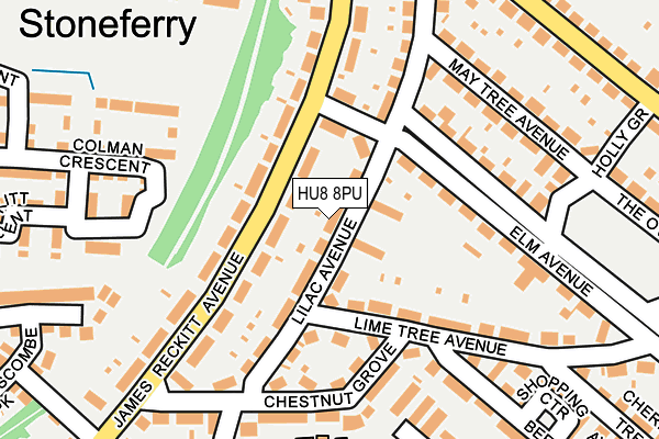 HU8 8PU map - OS OpenMap – Local (Ordnance Survey)