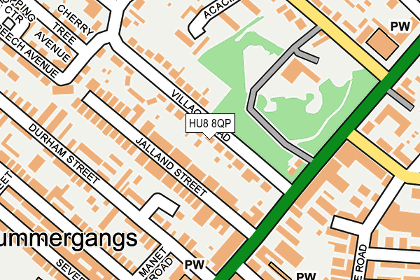 HU8 8QP map - OS OpenMap – Local (Ordnance Survey)