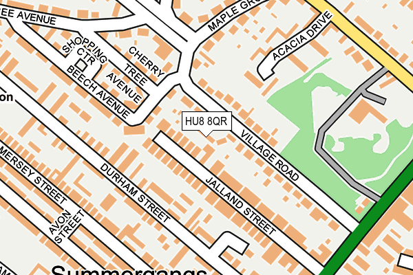 HU8 8QR map - OS OpenMap – Local (Ordnance Survey)