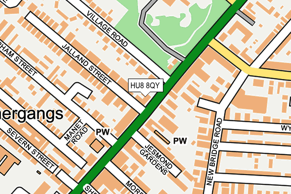 HU8 8QY map - OS OpenMap – Local (Ordnance Survey)