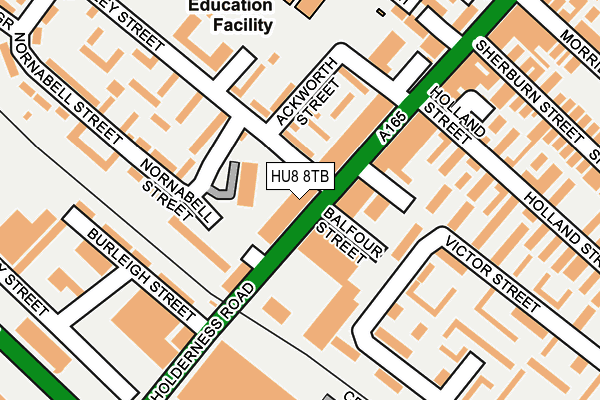 HU8 8TB map - OS OpenMap – Local (Ordnance Survey)