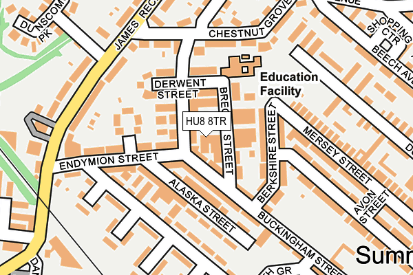 HU8 8TR map - OS OpenMap – Local (Ordnance Survey)