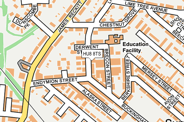 HU8 8TS map - OS OpenMap – Local (Ordnance Survey)