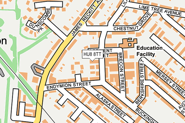 HU8 8TT map - OS OpenMap – Local (Ordnance Survey)