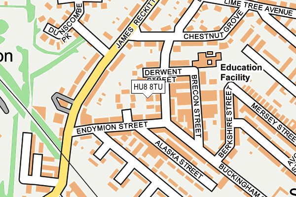 HU8 8TU map - OS OpenMap – Local (Ordnance Survey)