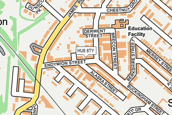 HU8 8TY map - OS OpenMap – Local (Ordnance Survey)