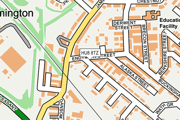 HU8 8TZ map - OS OpenMap – Local (Ordnance Survey)