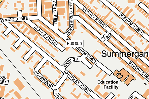 HU8 8UD map - OS OpenMap – Local (Ordnance Survey)