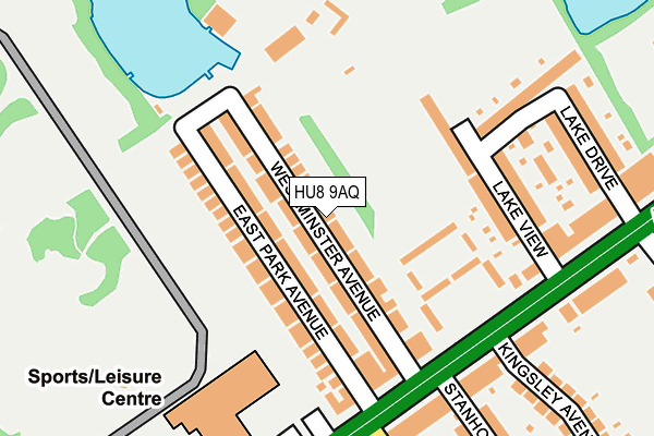 HU8 9AQ map - OS OpenMap – Local (Ordnance Survey)