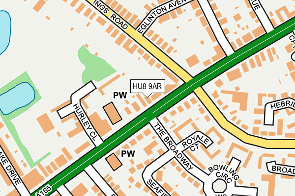 HU8 9AR map - OS OpenMap – Local (Ordnance Survey)