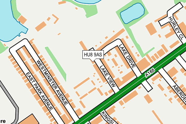 HU8 9AS map - OS OpenMap – Local (Ordnance Survey)