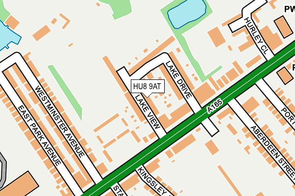 HU8 9AT map - OS OpenMap – Local (Ordnance Survey)