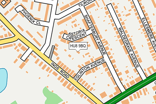 HU8 9BQ map - OS OpenMap – Local (Ordnance Survey)