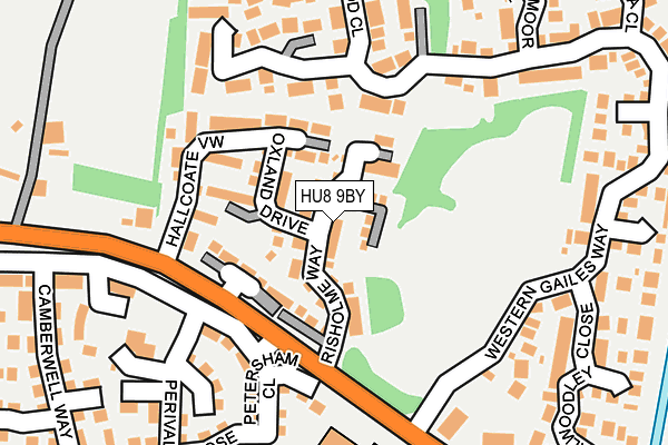 HU8 9BY map - OS OpenMap – Local (Ordnance Survey)