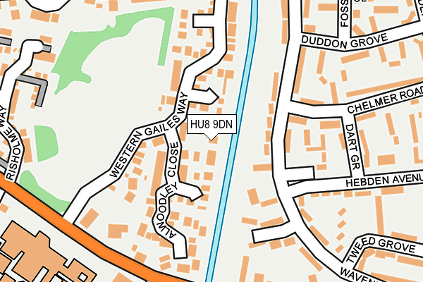 HU8 9DN map - OS OpenMap – Local (Ordnance Survey)