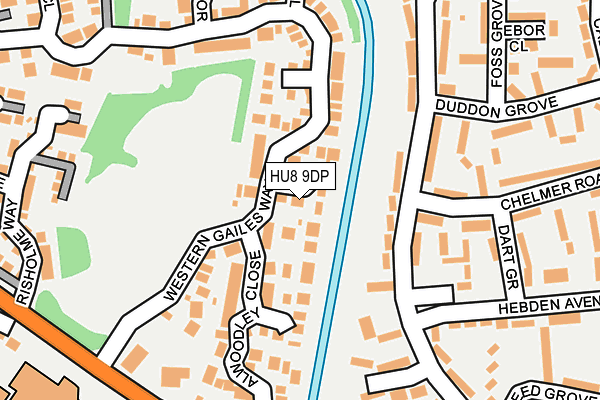 HU8 9DP map - OS OpenMap – Local (Ordnance Survey)