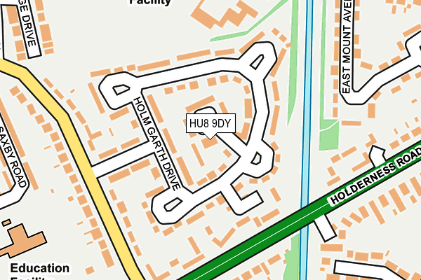 HU8 9DY map - OS OpenMap – Local (Ordnance Survey)