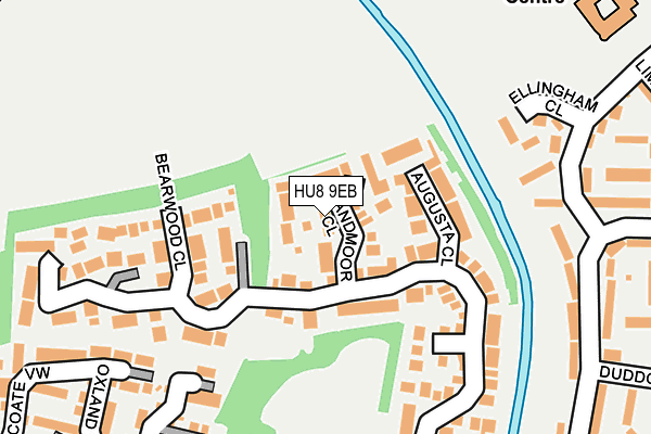 HU8 9EB map - OS OpenMap – Local (Ordnance Survey)