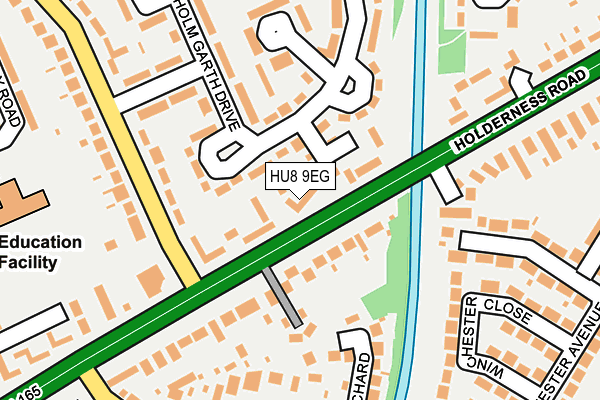 HU8 9EG map - OS OpenMap – Local (Ordnance Survey)