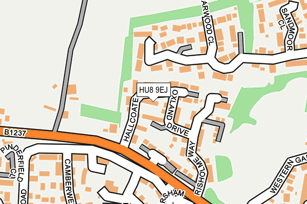 HU8 9EJ map - OS OpenMap – Local (Ordnance Survey)