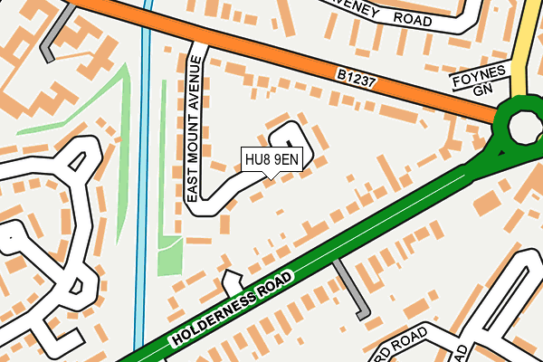 HU8 9EN map - OS OpenMap – Local (Ordnance Survey)