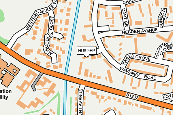 HU8 9EP map - OS OpenMap – Local (Ordnance Survey)