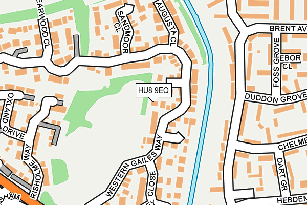 HU8 9EQ map - OS OpenMap – Local (Ordnance Survey)