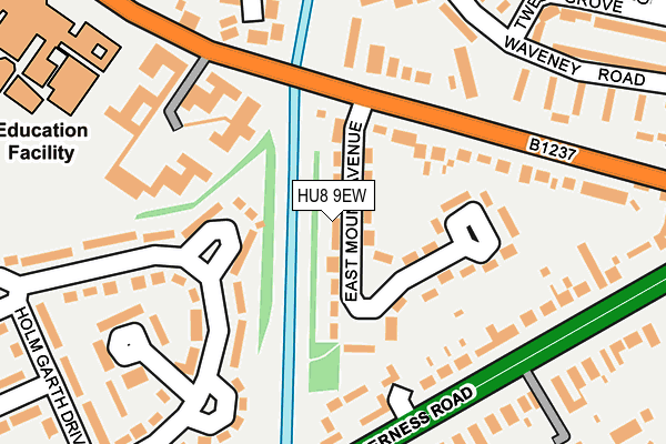 HU8 9EW map - OS OpenMap – Local (Ordnance Survey)