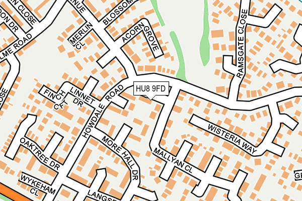 HU8 9FD map - OS OpenMap – Local (Ordnance Survey)