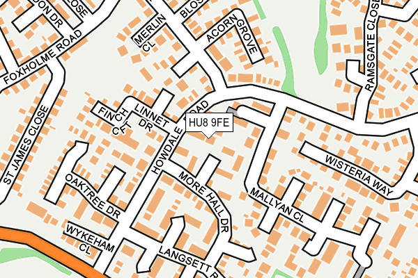 HU8 9FE map - OS OpenMap – Local (Ordnance Survey)