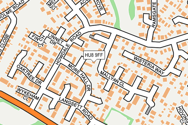 HU8 9FF map - OS OpenMap – Local (Ordnance Survey)