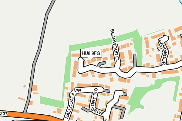 HU8 9FG map - OS OpenMap – Local (Ordnance Survey)