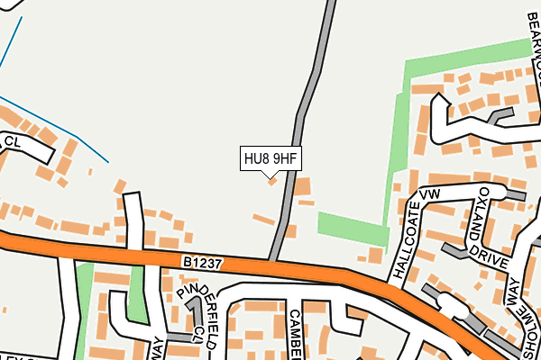 HU8 9HF map - OS OpenMap – Local (Ordnance Survey)