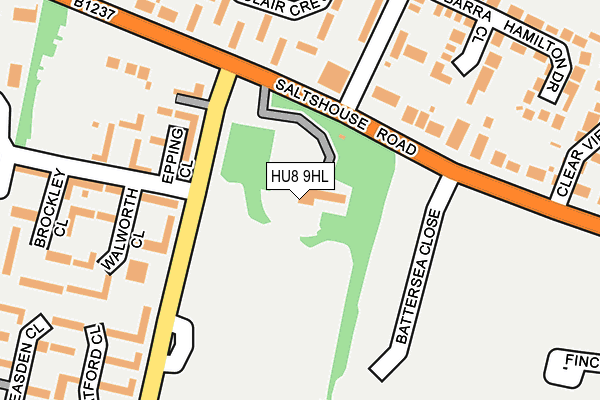 HU8 9HL map - OS OpenMap – Local (Ordnance Survey)