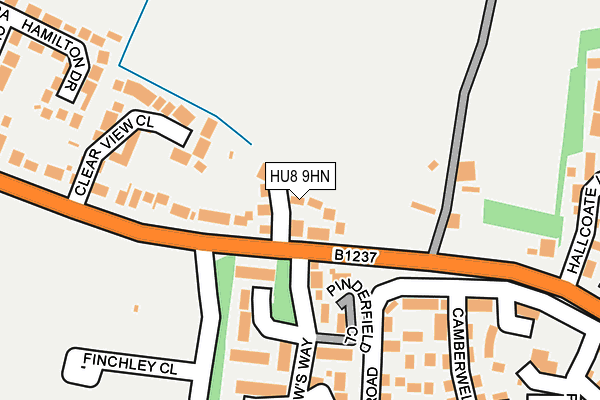 HU8 9HN map - OS OpenMap – Local (Ordnance Survey)