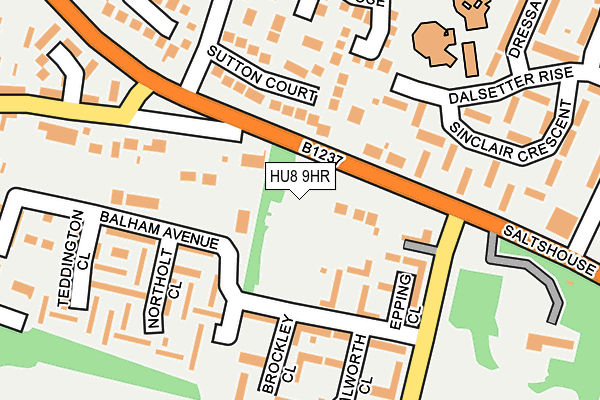 HU8 9HR map - OS OpenMap – Local (Ordnance Survey)