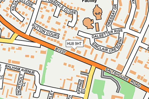 HU8 9HT map - OS OpenMap – Local (Ordnance Survey)