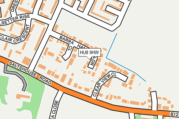 HU8 9HW map - OS OpenMap – Local (Ordnance Survey)