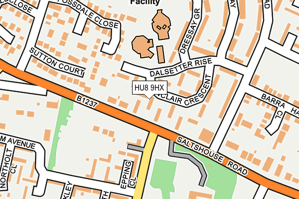 HU8 9HX map - OS OpenMap – Local (Ordnance Survey)