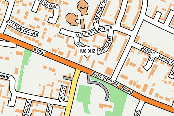 HU8 9HZ map - OS OpenMap – Local (Ordnance Survey)