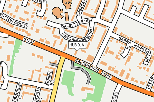 HU8 9JA map - OS OpenMap – Local (Ordnance Survey)